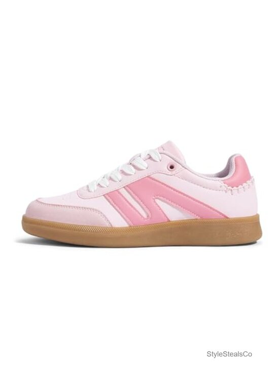 Shoes - Genuine Leather Retro Fashion Sneakers Anti-Slip Gum Sole Women's Tennis Skate